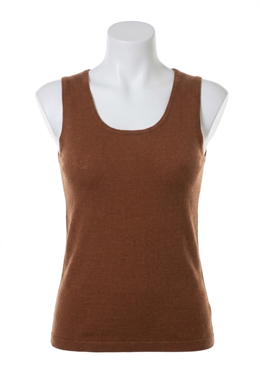 NEW ANGEL bra friendly tank top in cognac